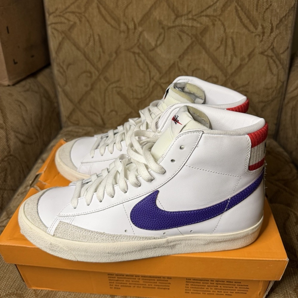 Nike Blazer Mid 77 Vintage Mismatched Basketball Shoes DQ7777-100 Men's Size 10
